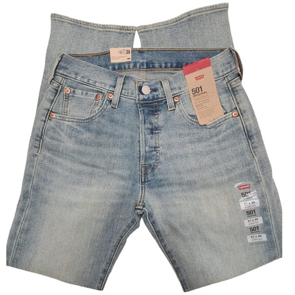 NWT Levi’s 501 Original Fit Men’s Jeans - Light Wash - Multiple Sizes - Picture 3 of 13
